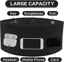 Compatible with Women's Running Waist Belt Hidden Wallet Waist Bag Breathable Black Small