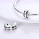 925 Sterling Silver Charms Safety Chain Silicone Stopper Jewelry Making for Bracelet Diy PTC512