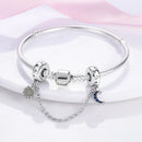 925 Sterling Silver Charms Safety Chain Silicone Stopper Jewelry Making for Bracelet Diy PTC512