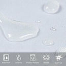Waterproof Mildew Resistant Shower Curtain, White 200x220cm Fabric Polyester, Compatible with Bathtub or Bathroom, Washable