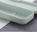 Portable Cutlery Set, 3-Piece Camping Travel Cutlery Box, Multicolor