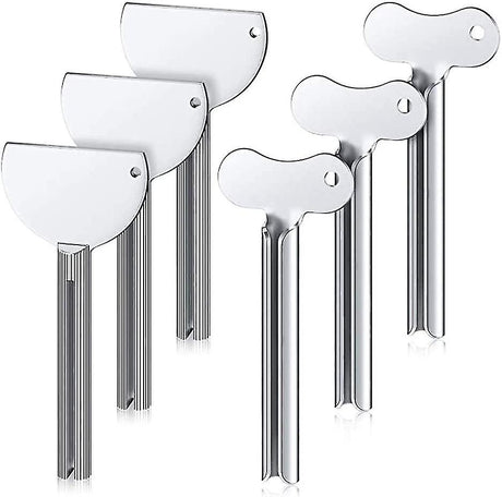 Stainless Steel Toothpaste Tube Clips 6 pcs Metal Toothpaste Tube Clip