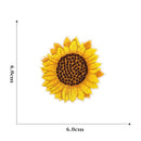 12 Pieces Sunflower Floral Embroidered Iron-on Sew-on Fabric Patches for Clothes Jeans Hats Backpacks