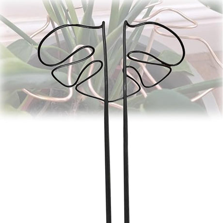 Monstera-Shaped Reusable Sturdy Alloy Plant Support for Indoor and Outdoor Plants Compatible with Flow