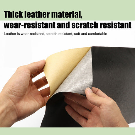 Faux Leather Repair Patch Self-Adhesive Black 50x138 cm