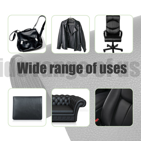 Faux Leather Repair Patch Self-Adhesive Black 50x138 cm