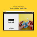 Woobles crochet set for beginners penguin compatible with Shark Tank