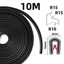 Edge Protection Rubber Pipe Tape Clamp 10M Black Compatible with Edge Profile