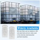 IBC Filter Nylon 105mm 2pcs Washable Rainwater Tank Replacement Filter with Lid Fitting