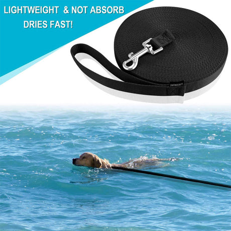 Dog Training Leash with 10m Length and 2m Max Extension for Small Medium Dogs Compatible with Camping Black Color