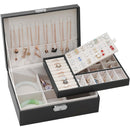 Jewelry Storage Box PU Leather Jewelry Box (Black)