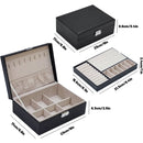 Jewelry Storage Box PU Leather Jewelry Box (Black)