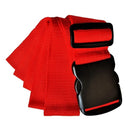 Red Luggage Straps 2-Pack with Metal Luggage Tags Adjustable Suitcase Strap Set