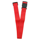 Red Luggage Straps 2-Pack with Metal Luggage Tags Adjustable Suitcase Strap Set