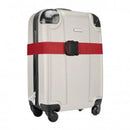 Red Luggage Straps 2-Pack with Metal Luggage Tags Adjustable Suitcase Strap Set