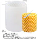 Cylindrical candle molds, 3D geometric modern DIY candle making molds, for di_max