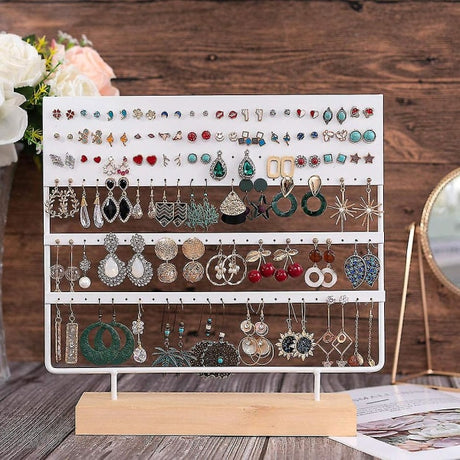 Earring Display Stand Holder Compatible with Ear Jewelry Organizer 6 Hooks