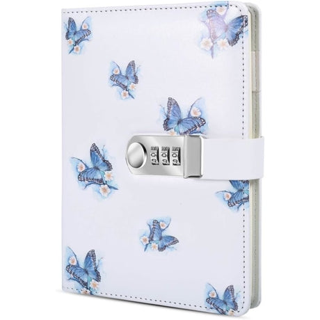 Creative Password Journal A5 with Combination Lock, PU Leather Diary Locking Notebook for Time Book, Compatible with Style 1