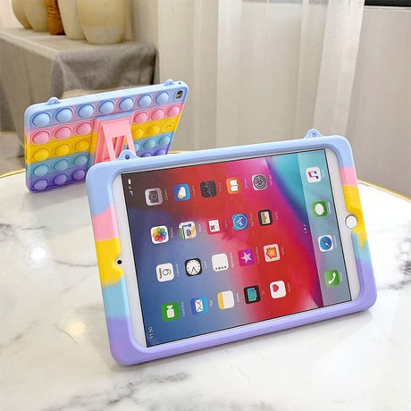 Compatible with iPad Mini 4 Tablet Case Bear Head Color with Lanyard