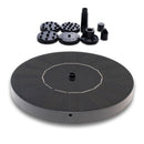 Solar Fountain 16cm Black, Compatible with Solar Cell, Water Fountain for Garden, Low Price Promotion