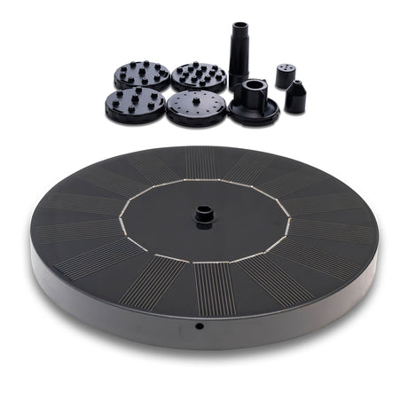 Solar Fountain 16cm Black, Compatible with Solar Cell, Water Fountain for Garden, Low Price Promotion
