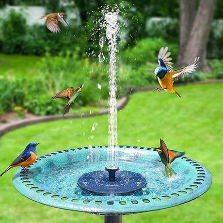 Solar Fountain 16cm Black, Compatible with Solar Cell, Water Fountain for Garden, Low Price Promotion