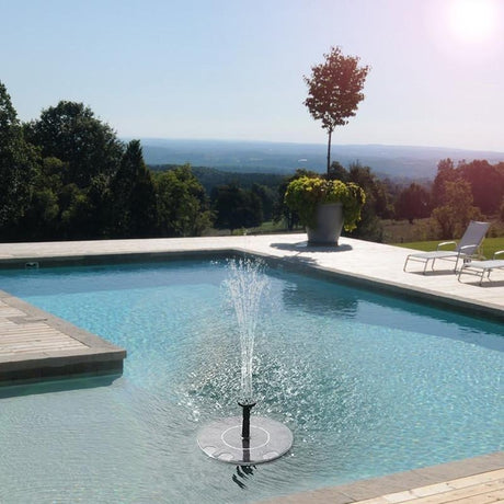 Solar Fountain 16cm Black, Compatible with Solar Cell, Water Fountain for Garden, Low Price Promotion