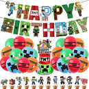 Minecraft Themed Birthday Party Balloons Banner Cake Decorations Set