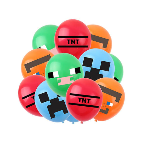 Minecraft Themed Birthday Party Balloons Banner Cake Decorations Set