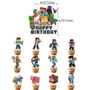 Minecraft Themed Birthday Party Balloons Banner Cake Decorations Set