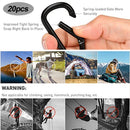20 pcs Small Aluminum Carabiners D-ring Clips max