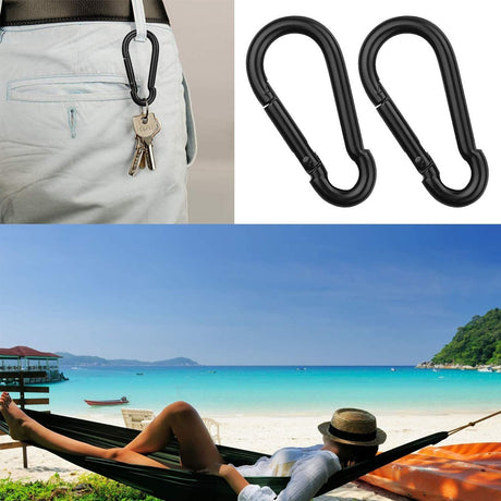 20 pcs Small Aluminum Carabiners D-ring Clips max