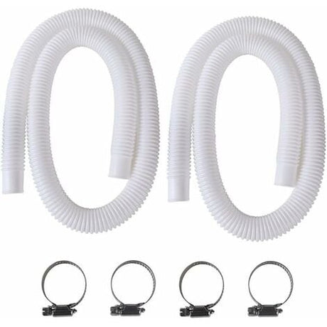 Pool Hose 2-Pack, 32mm Diameter 150cm Length for Above Ground Pools, Compatible with Intex 330 GPH 530 GPH 1000 GPH Pumps Black