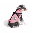 Waterproof Dog Winter Jacket with Harness Zipper Fleece Pink XL