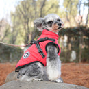 Waterproof Dog Winter Jacket with Harness and Fleece, Compatible with Orange S Size