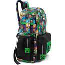 Minecraft Backpack for Boys Black School Bag Compatible with Creeper Zombie Skeleton Enderman \u0026 Cave Spider