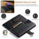 DG.MING Magnetic Wallet Case Compatible with Samsung Galaxy S22 Ultra Black 2-in-1