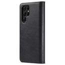 DG.MING Magnetic Wallet Case Compatible with Samsung Galaxy S22 Ultra Black 2-in-1