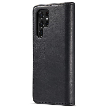 DG.MING Magnetic Wallet Case Compatible with Samsung Galaxy S22 Ultra Black 2-in-1