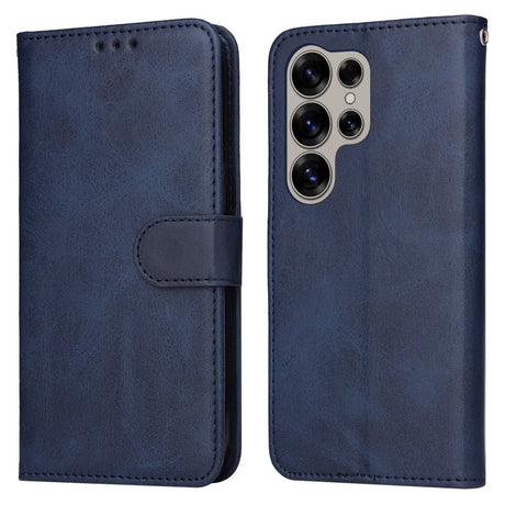 Samsung S25 Ultra PU Leather Wallet Case Blue Compatible with Samsung Multiple Colors