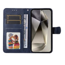 Samsung S25 Ultra PU Leather Wallet Case Blue Compatible with Samsung Multiple Colors