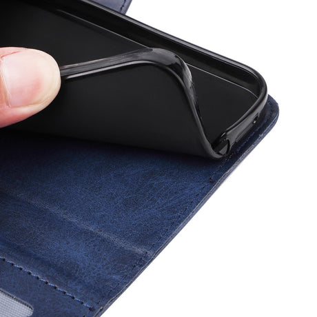 Samsung S25 Ultra PU Leather Wallet Case Blue Compatible with Samsung Multiple Colors