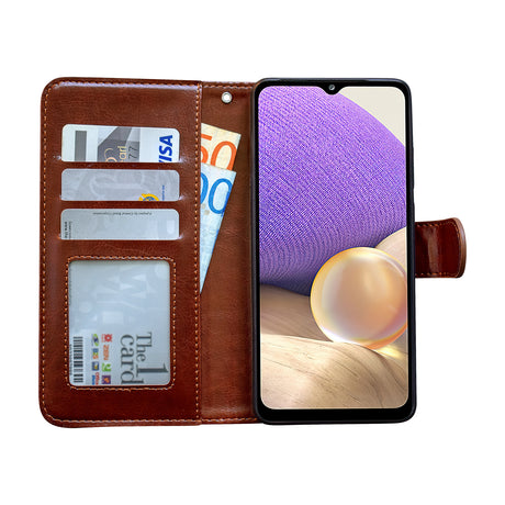 Samsung Galaxy A32 5G Leather Case Protection White Max White