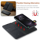 Magnetic Wallet for Samsung Galaxy S25 Edge Black Case 2-in-1 with Card Holder