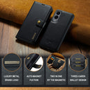 Magnetic Wallet for Samsung Galaxy S25 Edge Black Case 2-in-1 with Card Holder