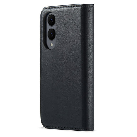Magnetic Wallet for Samsung Galaxy S25 Edge Black Case 2-in-1 with Card Holder