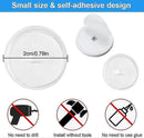 Shibaod_max 50 pcs 20mm Self-Adhesive Ceiling Hooks, Wall Hooks for Suspension, No Drilling Needed, White Plastic Hooks