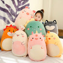 Squishmallow Kawaii Plush Pillow Doll 80cm Dinosaur Unicorn Rabbit Soft Stuffed Animal