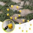 Bird Feeder Carousel Toy With Water Bottle and Food Dish
