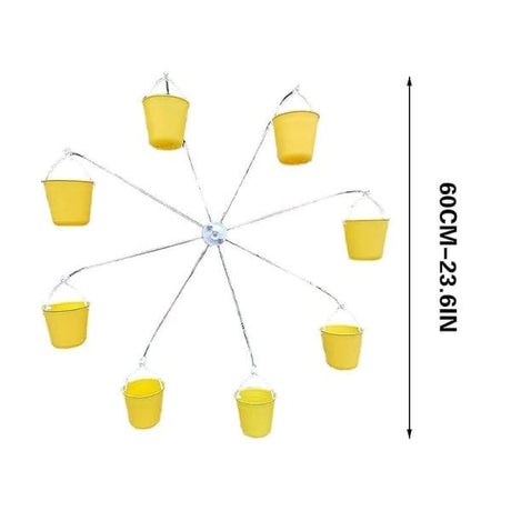 Bird Feeder Carousel Toy With Water Bottle and Food Dish